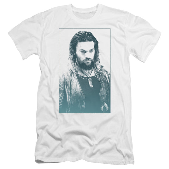 Aquaman Movie Premium Canvas T-Shirt Jason Momoa Stare White Tee - Yoga Clothing for You