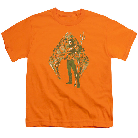 Aquaman Movie Kids T-Shirt Seashell Logo Orange Tee - Yoga Clothing for You