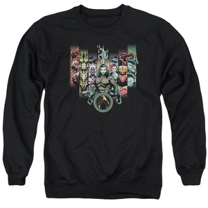 Aquaman Movie Sweatshirt Characters Black Pullover - Yoga Clothing for You