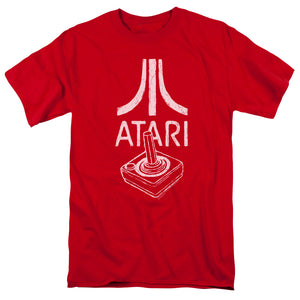 Atari Mens T-Shirt Joystick Controller Logo Red Tee - Yoga Clothing for You