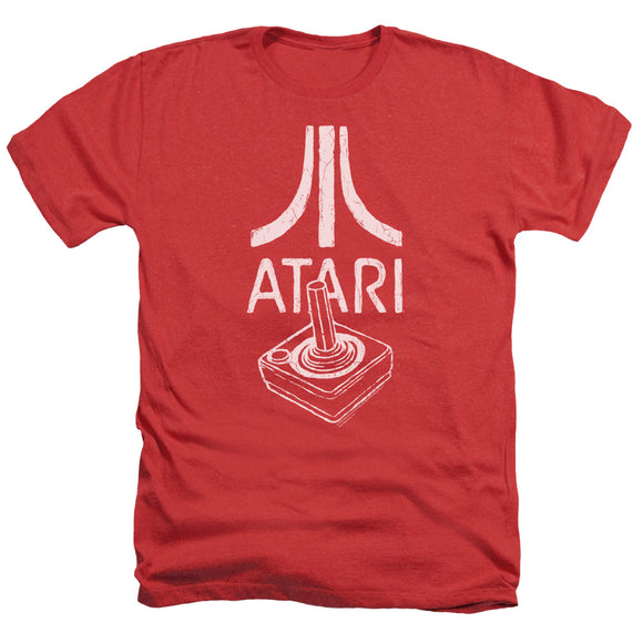 Atari Heather T-Shirt Joystick Controller Logo Red Tee - Yoga Clothing for You