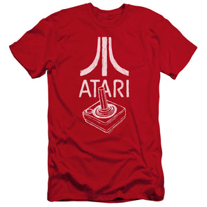 Atari Premium Canvas T-Shirt Joystick Controller Logo Red Tee - Yoga Clothing for You