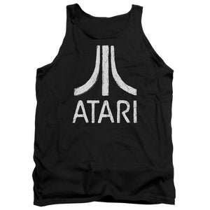 Atari Tanktop Distressed White Logo Black Tank - Yoga Clothing for You