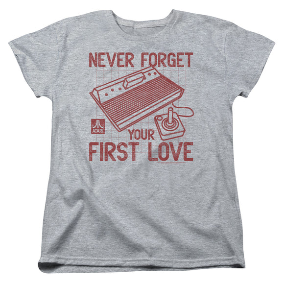 Atari Womens T-Shirt Never Forget Your First Love Heather Tee - Yoga Clothing for You
