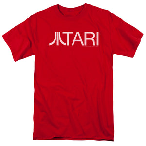 Atari Mens T-Shirt Text Logo Red Tee - Yoga Clothing for You