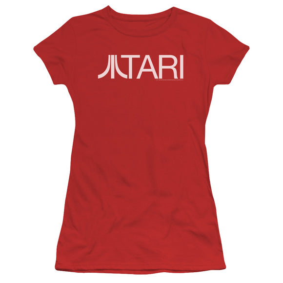 Atari Juniors T-Shirt Text Logo Red Tee - Yoga Clothing for You