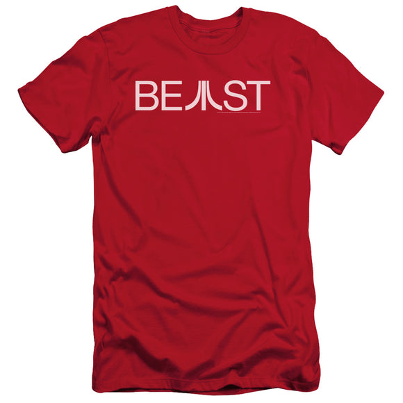 Atari Slim Fit T-Shirt Beast Logo Red Tee - Yoga Clothing for You