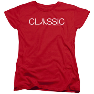 Atari Womens T-Shirt Classic Logo Red Tee - Yoga Clothing for You