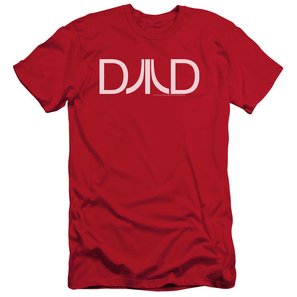 Atari Slim Fit T-Shirt Dad Logo Red Tee - Yoga Clothing for You