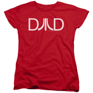 Atari Womens T-Shirt Dad Logo Red Tee - Yoga Clothing for You
