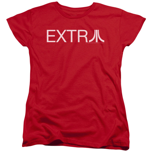 Atari Womens T-Shirt Extra Logo Red Tee - Yoga Clothing for You