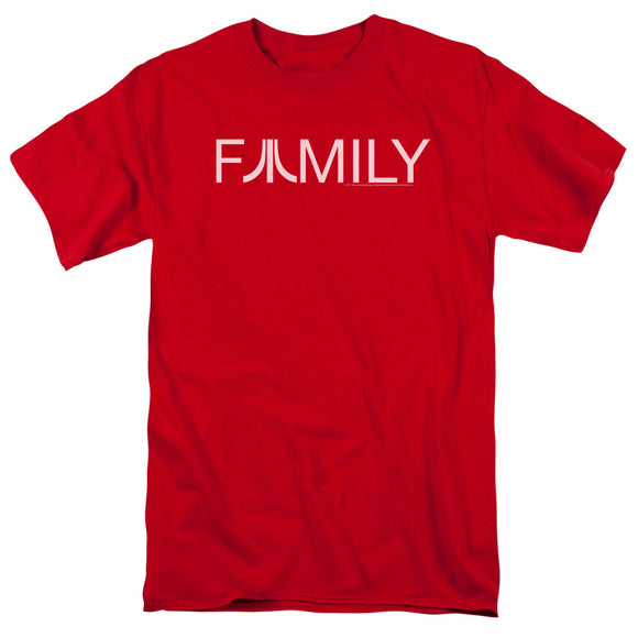 Atari Mens T-Shirt Family Logo Red Tee - Yoga Clothing for You