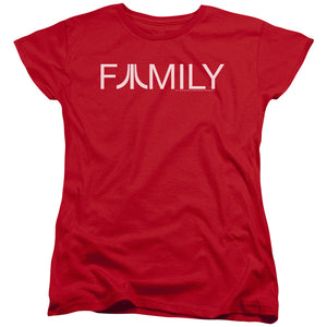 Atari Womens T-Shirt Family Logo Red Tee - Yoga Clothing for You