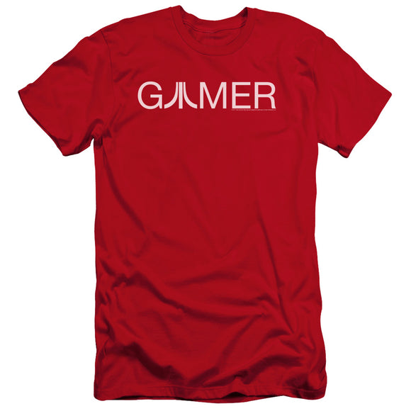 Atari Premium Canvas T-Shirt Gamer Logo Red Tee - Yoga Clothing for You