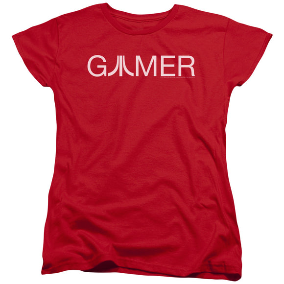 Atari Womens T-Shirt Gamer Logo Red Tee - Yoga Clothing for You