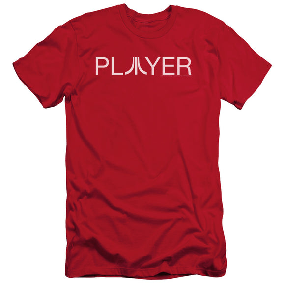 Atari Slim Fit T-Shirt Player Logo Red Tee - Yoga Clothing for You