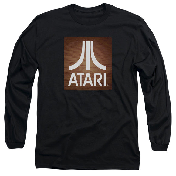 Atari Long Sleeve T-Shirt Classic Wood Square Black Tee - Yoga Clothing for You