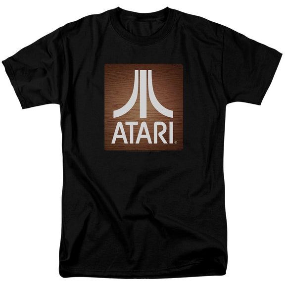 Atari Mens T-Shirt Classic Wood Square Black Tee - Yoga Clothing for You