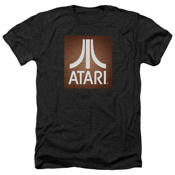 Atari Heather T-Shirt Classic Wood Square Black Tee - Yoga Clothing for You