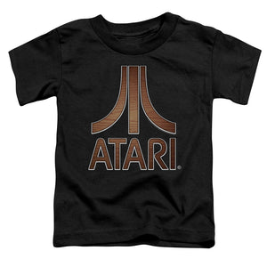 Atari Toddler T-Shirt Classic Wood Emblem Logo Black Tee - Yoga Clothing for You