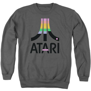Atari Sweatshirt Retro Colors Logo Charcoal Pullover - Yoga Clothing for You