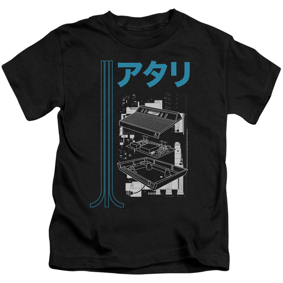 Atari Boys T-Shirt Console Schematics Black Tee - Yoga Clothing for You