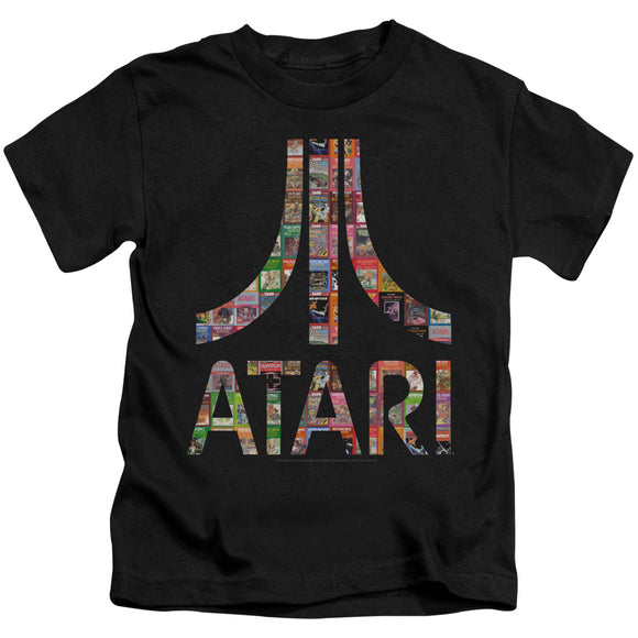 Atari Boys T-Shirt Game Box Art Logo Black Tee - Yoga Clothing for You