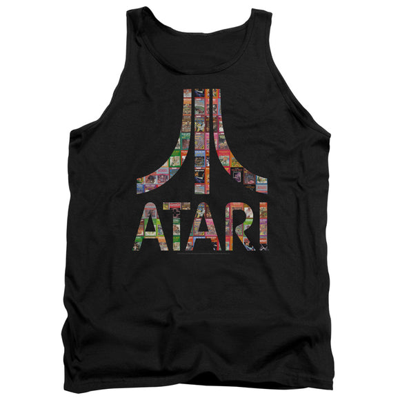 Atari Tanktop Game Box Art Logo Black Tank - Yoga Clothing for You