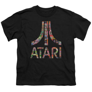Atari Kids T-Shirt Game Box Art Logo Black Tee - Yoga Clothing for You