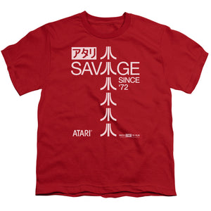 Atari Kids T-Shirt Savage Since 1972 Red Tee - Yoga Clothing for You