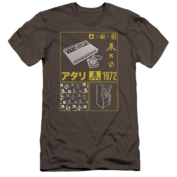 Atari Premium Canvas T-Shirt Kanji Squares Charcoal Tee - Yoga Clothing for You
