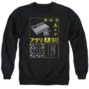 Atari Sweatshirt Kanji Squares Black Pullover - Yoga Clothing for You