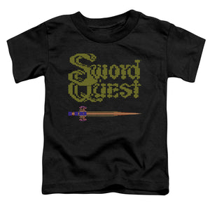 Atari Toddler T-Shirt Swordquest 8 Bit Sword Black Tee - Yoga Clothing for You