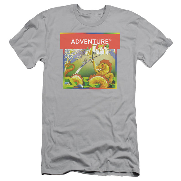 Atari Slim Fit T-Shirt Adventure Box Art Silver Tee - Yoga Clothing for You