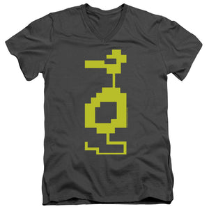 Atari Slim Fit V-Neck T-Shirt Dragon Charcoal Tee - Yoga Clothing for You