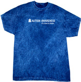 Autism Awareness Time to Listen Mineral Washed Tie Dye Shirt - Yoga Clothing for You