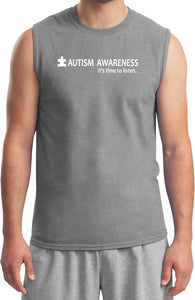 Autism Awareness Time to Listen Muscle Shirt - Yoga Clothing for You