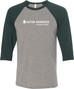 Autism Awareness Time to Listen Raglan Shirt - Yoga Clothing for You