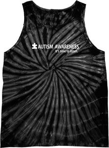 Autism Awareness Time to Listen Tie Dye Tank Top - Yoga Clothing for You
