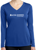 Autism Awareness Time to Listen Ladies Dry Wicking Long Sleeve - Yoga Clothing for You