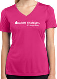 Autism Awareness Time to Listen Ladies Dry Wicking V-neck - Yoga Clothing for You