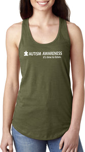 Autism Awareness Time to Listen Ladies Ideal Tank Top - Yoga Clothing for You