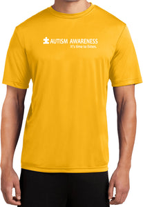 Autism Awareness Time to Listen Moisture Wicking Shirt - Yoga Clothing for You