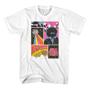 Soul Train Vintage Collage White Tall T-shirt - Yoga Clothing for You