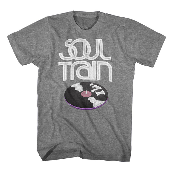 Soul Train Vinyl Record Graphite T-shirt - Yoga Clothing for You