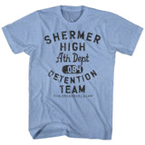 The Breakfast Club Shermer High Detention Team Light Blue Heather T-shirt - Yoga Clothing for You