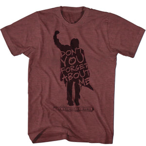 The Breakfast Club Don't You Forget About Me Maroon Heather T-shirt - Yoga Clothing for You