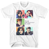 The Breakfast Club Vintage Character Photos White T-shirt - Yoga Clothing for You