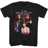 The Breakfast Club Color Group Photo by Lockers Black T-shirt