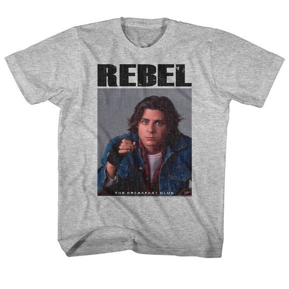The Breakfast Club Bender Rebel Grey Heather T-shirt - Yoga Clothing for You